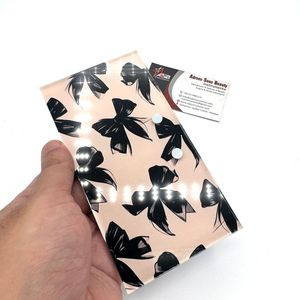 Azulejos de pestañas acrílicas con logotipo personalizado de lazo desnudo negro con imanes para pinzas Azulejos de pestañas con logotipo personalizado - Product Image 3