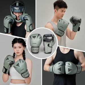 Vente en gros de gants de boxe de haute qualité 12oz 14oz 16oz gants de boxe en cuir gagnants à lacets pour adultes professionnels Ceilimg logo personnalisé - Product Image 5