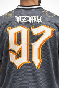 เสื้ออเมริกันฟุตบอล OEM คุณภาพสูง ขายส่ง ออกแบบเองได้ ผลิตจากโพลีเอสเตอร์ 100% แขนสั้น ระบายอากาศ ป้องกันแบคทีเรีย ลดราคา - Product Image 2