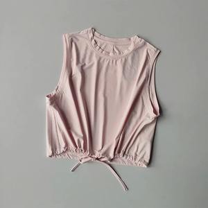 เสื้อโยคะแขนสั้นเซ็กซี่ของผู้หญิงเสื้อกีฬาระบายอากาศได้ดีแห้งเร็วสำหรับออกกำลังกายยิมวิ่ง-ฤดูร้อนกระดุมตกแต่ง - Product Image 2