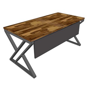 BDG68066 Industrial-Contemporary 160x80cm Acacia Wood <b>Work</b> <b>Desk</b> with Iron Legs for Office Furniture - Product Image 3