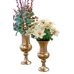 Vase à fleurs en métal argenté et doré, vase trompette, décoration de mariage, centre de table, vase à fleurs, fournitures pour événements et fêtes - Product Image 4
