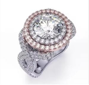 Precio de Subasta para Anillo de Compromiso con Dos Diamantes de Corte Redondo de 7.20 Quilates, Estilo Infinito 1 - Product Image 4