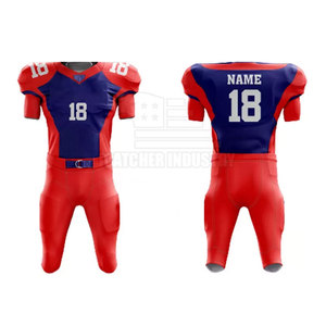 Ropa Uniforme de equipo de fútbol americano Uniforme de fútbol americano de color personalizado de alta calidad 100% Poliéster para la venta en línea - Product Image 1