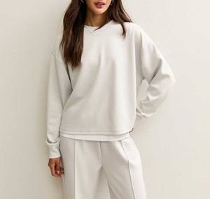 Conjunto Deportivo de Dos Piezas para Mujer, Estilo Urbano, Lavado Ácido, Estampado, Transpirable, de Secado Rápido, para Invierno, con Mangas Largas - Product Image 1