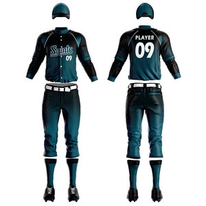 Uniformes de Béisbol Sublimados de Secado Rápido, Transpirables, 100% Poliéster, Personalizados por el Fabricante OEM, para Adultos Unisex - Product Image 2