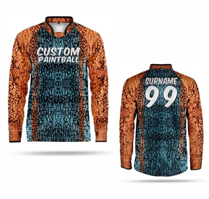 Camisetas de paintball personalizadas de alta calidad para hombres y jóvenes, camisa táctica de deportes al aire libre de manga larga OEM con impresión por sublimación - Product Image 6