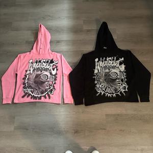 Sudadera con capucha Vintage para hombre con estampado Digital de calidad superior French Terry 100% algodón Sin borde crudo Hem Sudadera con capucha Unisex - Product Image 1