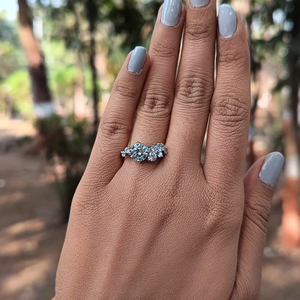 Anillo de Compromiso de Plata de Ley 925 con Moissanita Original de Corte Redondo VVS1, Joyería Fina para Ella, Aniversario de Bodas - Product Image 1