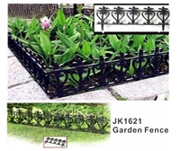 Clôture de jardin en plastique de type carré Jack Worth - Bordure écologique noire/blanche