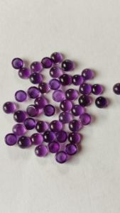 Pierre de cristal de Quartz violet naturel de haute qualité coupe personnalisée Cabochon plat lisse améthyste pierre précieuse en vrac en gros - Product Image 2