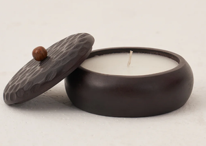 Pot à bougie en bois - Product Image 2