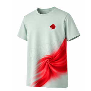 เสื้อยืดพิมพ์ลายทรงหลวมสำหรับผู้ชาย ผ้าฝ้าย 100% เสื้อยืดผู้ชายสไตล์ลำลองแนวสตรีท - Product Image 3