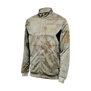 Sweat à capuche numérique avec fermeture éclair pour hommes, streetwear à col haut avec tissu technique de camouflage lavé brodé en 3D pour l'hiver - Product Image 3