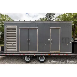 Groupe électrogène diesel triphasé d'occasion de 600 kW, 277/480 V, sur remorque, pour alimentation de secours commerciale - Product Image 1