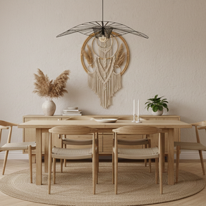 ของตกแต่งบ้านสไตล์สแกนดิเนเวียนจากผ้าฝ้ายถักแบบมาคราเม่ ลายศิลปะภาพนิ่ง ธีมคริสต์มาส ซักได้ เหมาะสำหรับห้องนั่งเล่น - Product Image 2