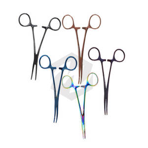 Pince hémostatique Kelly 5.5 pouces pince chirurgicale en acier inoxydable enduite de couleur incurvée passe-temps vétérinaire verrouillage Instruments médicaux - Product Image 4