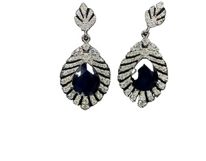 2024 nouveau 18K or blanc ensemble véritable diamant naturel rubis boucles d'oreilles pierres précieuses boucle d'oreille Collection pour les femmes - Product Image 2