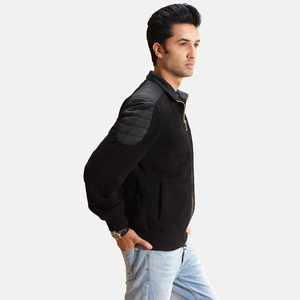 Usine d'arts martiaux Muko Fabrication de blousons d'aviateur d'hiver pour hommes avec broderie personnalisée en chenille en cuir véritable - Product Image 3