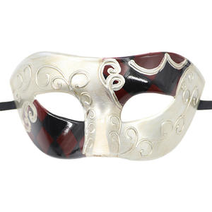 Halloween griego Vintage <span class=keywords><strong>oro</strong></span> plata fiesta máscaras Colombia Vintage Plaid mascarada bola carnaval máscaras fabricante en China - Product Image 2