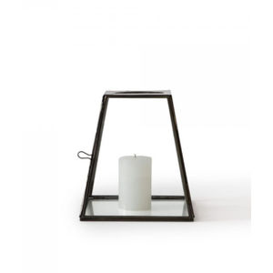 Modern Metal And <b>Glass</b> <b>Lantern</b> Antique Brass Finish Home Decor Pillar Candle Holder For Tabletop & Event Use Factory Price - Product Image 3