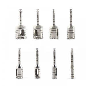 8-Piece Stainless Steel Manual Trephine Dental Implant Kit Sinus Lift Tissue <b>Punch</b> Bone Drill Compression Trimmer <b>Set</b> (MOL - Product Image 2