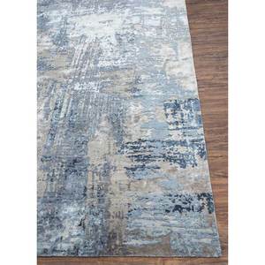 Alfombra Kavi Gris Negra de Lana y Seda de Bambú Anudada a Mano, Diseño Abstracto Moderno para el Hogar, Pasillo, Forma Rectangular, Grosor de 10 mm -Esk-439 - Product Image 4