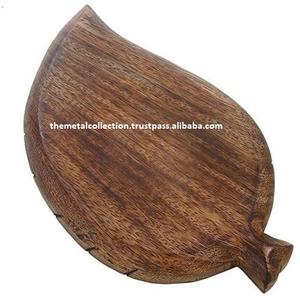 Plateau de service moderne en bois utilisé pour la maison et l'hôtel plat de service de nourriture décoratif couleur naturelle plateau de service en bois de forme carrée - Product Image 2