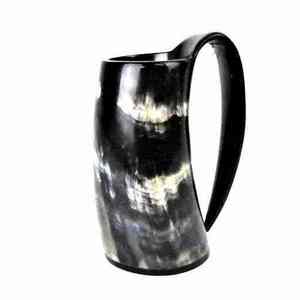 Vente en gros de mugs en corne Viking vintage personnalisés, luxueux, écologiques, réutilisables, durables, pour la bière, le vin, légers, portables, décoratifs - Product Image 1
