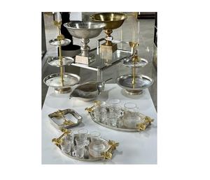 Marteau sous plats émaillés Plancheur en laiton avec motif floral Plateaux en acier inoxydable bols Supports de niveau et plats fabriqués en Inde - Product Image 6