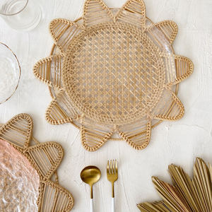 Los manteles individuales de ratán más vendidos, cargadores de ratán, vajilla, esteras de ratán hechas en Vietnam, comedor, fiesta, boda - Product Image 3