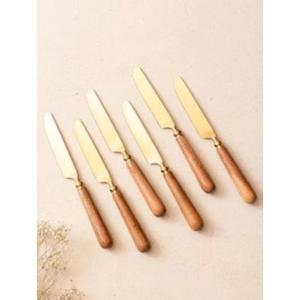 Juego de Cubiertos de Metal Opulento con Elegantes Mangos Curvos y Acabado Radiante para una Atmósfera de Cena Sofisticada - Product Image 6