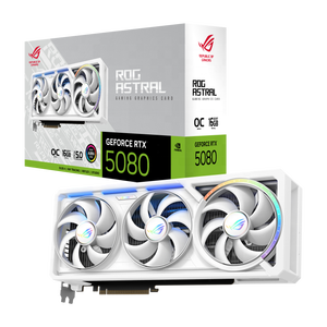 R O G A s t r a l R T X 5080 16GB GDDR7 BLANC OC G r a p h i c s C a r d GPU RTX 5080 AI Computing Vidéo - Product Image 1