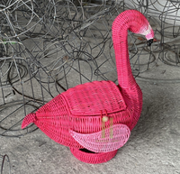 Sac en rotin unique et mignon en forme d'animal, sac à main tendance hippopotame, abeille, flamant rose, sac en osier tendance, sac en rotin personnalisé du Vietnam