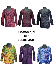 Haut népalais Boho élégant avec des motifs multicolores Bonneterie courte Tissu tricoté Décoré Rubans traditionnels indiens Top Boho foncé - Product Image 3