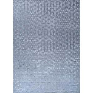 Alfombra Azalea de Lana y Seda Anudada a Mano, Diseño Geométrico Gris y Negro, para Decoración de Sala de Estar, Pasillo, Técnica Rectangular, Modelo Hecho a Mano - Product Image 1