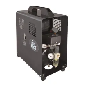 Compresor de aire de aceite portátil de primera calidad 30 l/min aire de admisión con tanque de 6 L con cubierta insonorizada para aplicaciones industriales