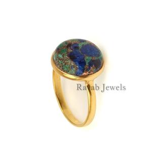 Best Selling Azurite Malachite 925 Sterling Silver Copper Stone <b>Ring</b> Round 12mm Eternity Vermeil <b>Women</b> Jewelry <b>for</b> <b>Wedding</b> Gift - Product Image 4