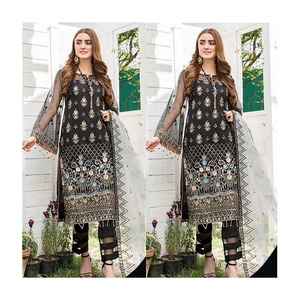 <b>Women</b> Casual Palazzo <b>Kurta</b> Dupatta Pakistani Salwar Kameez Summer Cotton Dress Product for Sale - Product Image 4