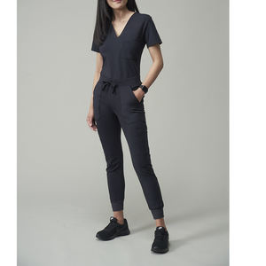 Uniforme Médico de Punto con Cuello Mao Personalizado, Uniforme de Enfermera Clásico para Mujer, Pantalones Jogger, Conjuntos de Uniformes de Hospital - Product Image 1