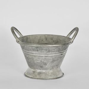 RustLine Galva Planter Set Galvanized Metal <b>Basket</b> for Home Garden Decorative Use Floor Planter for Flower Pots & Planters - Product Image 2