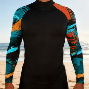Sublimation <b>Long</b> Sleeve Rash Guard UPF 50 UV Protection Slim Fit Quick Dry Swim Top For Surfing Swimming And <b>Beach</b> Wear - Product Image 2