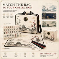 Sac de transport personnalisé pour Mahjong américain, étui de rangement rembourré pour tuiles et supports, vente en gros, OEM, marque privée