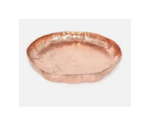 Plateau design gaufré classique de forme ronde Plateau en cuivre martelé Maison Hôtel et Restaurant Plateau de service alimentaire - Product Image 1