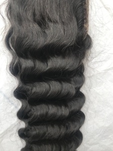 Pelo Remy brasileño malayo sin procesar, ondulado profundo, 4x4, 18 pulgadas, cabello Virgen sin procesar - Product Image 4