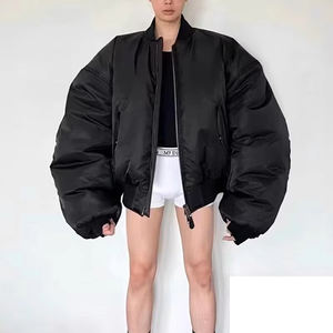 Veste matelassée personnalisée de haute qualité pour hommes mode promotionnelle manteau d'hiver brillant capuche Streetwear toile tissu fermeture éclair avant Logo - Product Image 2