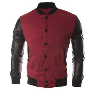 <b>Men's</b> Custom Embroidered Baseball Varsity College <b>Jacket</b> with Leather Sleeves <b>Fur</b> Winter Letterman CollegeBaseballjacket <b>for</b> <b>men</b> - Product Image 3