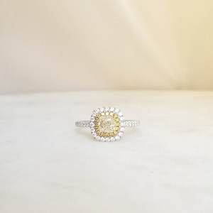 Nouvelle arrivée coussin coupe Moissanite diamant Double Halo pleine éternité bande grappe fiançailles et bague de mariage prix de gros - Product Image 1