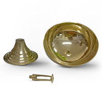 Lampe à huile Diya en laiton - Finition dorée faite à la main pour la décoration de la maison et les activités religieuses