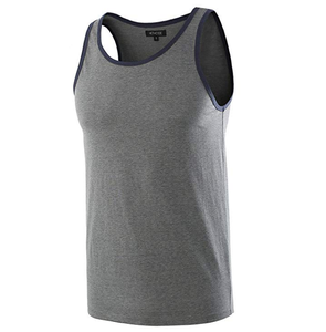 Chaleco de gimnasio de verano de algodón 100% para hombre, ropa de calle OEM, camiseta sin mangas transpirable para músculos, diseño de culturismo sin mangas de punto - Product Image 1